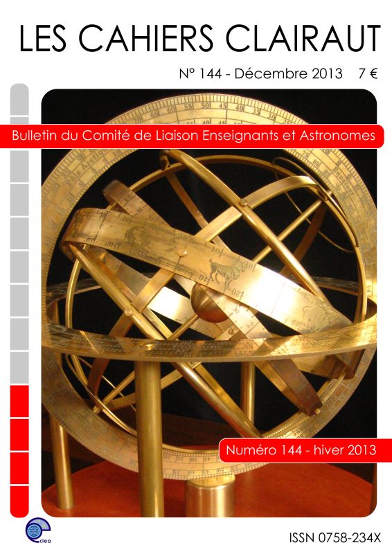 Cahiers Clairaut N°144, Hiver 2013