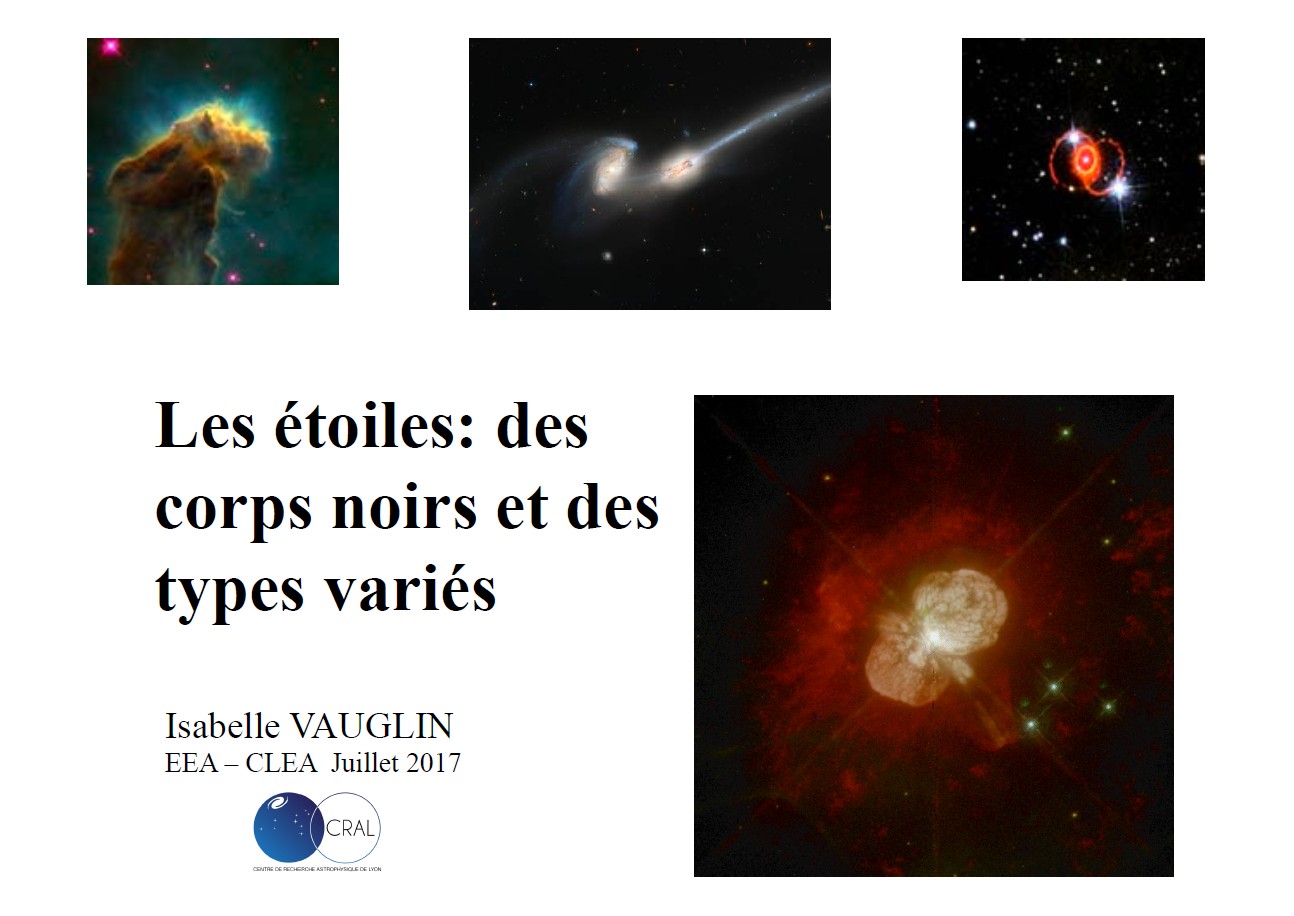 Etoiles, corps noirs et types variés