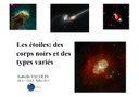 Etoiles, corps noirs et types variés